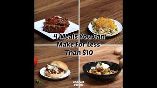 4 Meals You Can Make For Less Than 10  Budget Eating [upl. by Olivia]