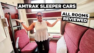 Amtrak Sleeper Car Room Guide  Tour A Roomette Bedroom Family Bedroom And Accessible [upl. by Severin]