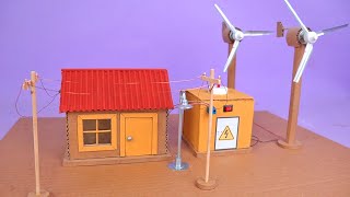 Amazing WIND GENERATOR MODEL made with recyclable materials [upl. by Liahcim469]