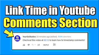 How to leave Timestamp in Youtube Comment Section Link Time In Youtube Comment [upl. by Silas]