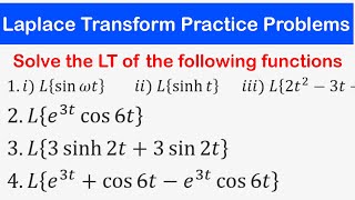 🔵28  Laplace Transforms Practice Problems 1 [upl. by Schatz45]