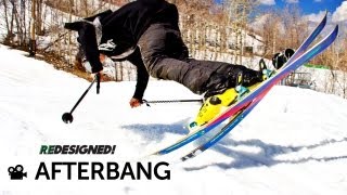 2014 Line Afterbang Skis  THE ONLY SKI BUILT LIKE A SKATEBOARD IS REDESIGNED [upl. by Yarrum]