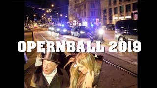 Opernball 2019 POLIZEIESKORTEN LUGNER amp ZAUNGÄSTE [upl. by Mahsih]