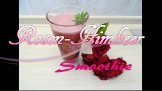 Himbeer  Rosenblätter Smoothie echt lecker zubereitet [upl. by Crispin]