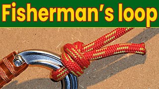 How to tie the fishermans loop to attach a carabiner to a climbing line [upl. by Eiramacissej60]