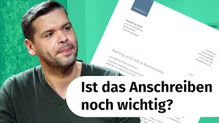 Ist das Anschreiben noch wichtig [upl. by Enirol149]