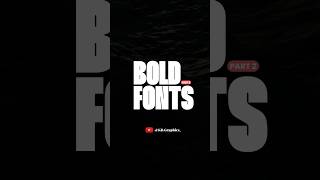 Bold fonts for your next project Part 2 freefonts fonts fontstyles [upl. by Lleuqram851]