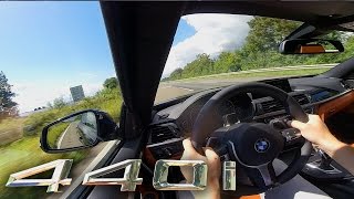 BMW 440i TOP SPEED amp ACCELERATION on AUTOBAHN Sound Test Drive Onboard [upl. by Reivazx794]