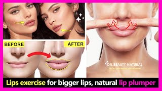 New Lips exercise for bigger lips  upper lip fuller  bottom lip bigger  natural lip plumper [upl. by Helli175]