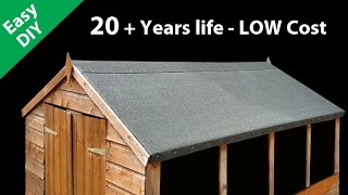 How to Felt a Shed Roof  Fit long life Roofing Felt [upl. by Einnol]