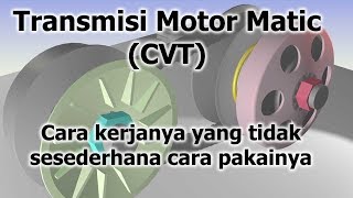 Cara Kerja CVT Transmisi Matic Sepeda Motor [upl. by Aralc289]