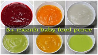 6 12 Months Homemade Baby Food  6 Vegetable Purees l Baby Food l Vegetable Puree for Babies l [upl. by Falk]