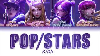 KDA  POPSTARS LYRICS ft GIDLE Madison Beer Jaira Burns Color Coded EngRomHan가사 [upl. by Anairo]