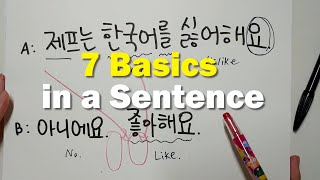 7 Basics in Korean Grammar for beginners [upl. by Nalym116]