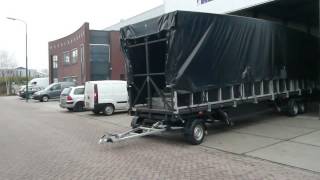 Podiumwagen rangeren met hydraulisch rangeersysteem VMT Mover Systems Rhenen [upl. by Atteiluj]