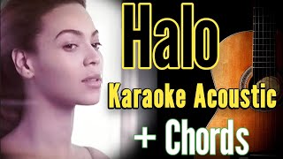 Beyonce  Halo Karaoke Acoustic Guitar and Easy Chords acoustickaraoke karaoke lyrics [upl. by Araiek182]