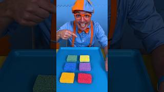 Rainbow Crunchy FOAM ASMR Which color makes the best sound blippi shorts [upl. by Orvil]