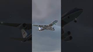 Us air force B 747 crosswind landing aviation pilot rfs realflightsimulator landing plane [upl. by Atirat483]