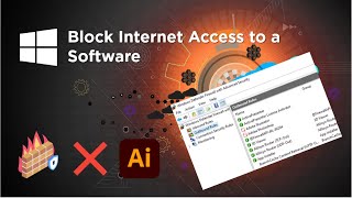 Disable Internet to Any Software in Windows 10  Blocking Internet  Windows Tips [upl. by Colin]