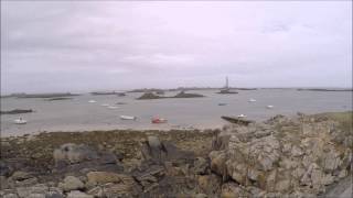 Plouguerneau vue sur le phare de lîle Vierge  Bretagne  Finistère Nord [upl. by Bobette]