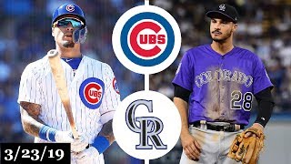 Chicago Cubs vs Colorado Rockies Highlights  March 23 2019  Spring Training [upl. by Nixie]