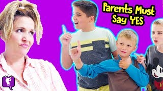 PARENTS SAY YES to EVERYTHING for 24 Hours Challenge by HobbyKidsTV [upl. by Aurie]