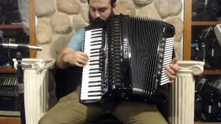 5838  Excellent Black Victoria Professional Cassotto Piano Accordion LMM 41 120 3999 [upl. by Doowyah]