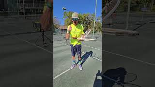 How to Do a quotTriple Tap Tennis Ball Pickupquot Picking Up Balls Without Bending Over Back Saver [upl. by Ynaffik]