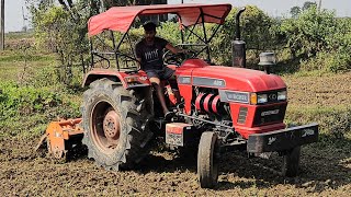 EICHER 485 2wd with Rotavator eicher tractor video [upl. by Ennovyahs758]