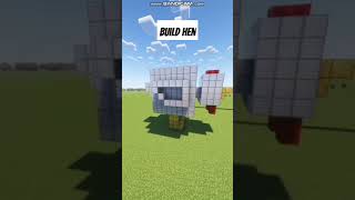 build hen of Minecraft  minecraft building minecraftshorts builder health hen how [upl. by Euqirdor]