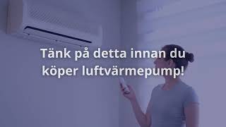 Luftvärmepump bäst i test Tips och råd [upl. by Sieber]