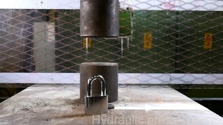 How to open padlock with hydraulic press [upl. by Roux]