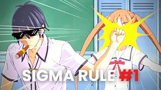 Sigma Rule But Its Anime 1  Sigma Rule Anime Edition  Sigma Male Memes  1 [upl. by Locin]