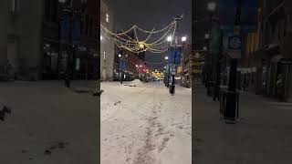 🇨🇦❄️🌨️ Walking in Downtown Calgary Alberta Canada  Snowfall [upl. by Anelra720]