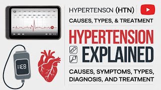 Hypertension HTN Explained Causes Symptoms Types Diagnosis and Treatment [upl. by Eillak71]