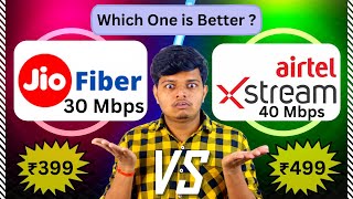 Jio Fiber ₹399 Vs Airtel Xstream Fiber ₹499  Which One is Better [upl. by Androw204]