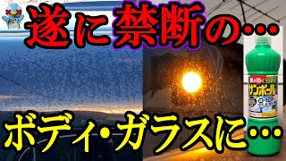 【リスク覚悟】酸性洗剤サンポールをボディとガラスに使ったら水アカウォータースポット除去できるの？使っても大丈夫？【洗車】 [upl. by Tova]