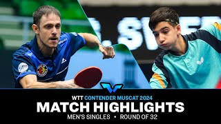 Ovidiu Ionescu vs Benyamin Faraji  MS R32  WTT Contender Muscat 2024 [upl. by Oba737]