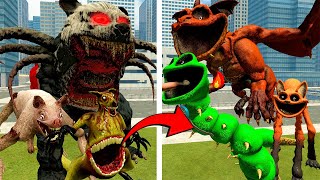 👑All Zoochosis Mutant Animals vs All Smiling Critters in Garrys Mod 🔴 [upl. by Mikal]