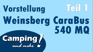 WEINSBERG Kastenwagen CaraBus 540 MQ Vorstellung  Teil 1 [upl. by Hgielyak]