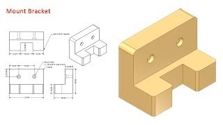 Mount Bracket Video Tutorial Autodesk Inventor [upl. by Manley]