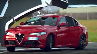 The Alfa Romeo Giulia Wall Challenge  Top Gear [upl. by Cam]