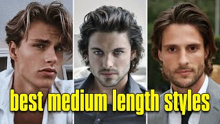 The 5 BEST Medium Length Hairstyles For Men In 2024 menshairstyles [upl. by Arema]