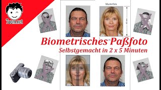 5 Minuten  Biometrisches Passfoto ruckzuck selbst gemacht 📷 [upl. by Ahsytal735]