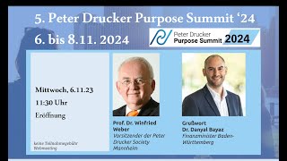 💡Eröffnung Peter Drucker Purpose Summit 2024 [upl. by Nylhtiak541]