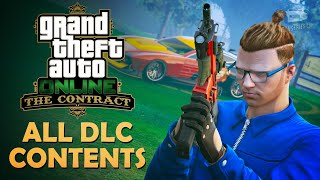 GTA Online The Contract  All DLC Content Vehicles Clothes Face Paints amp More [upl. by Ydeh355]