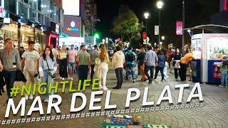 NIGHTLIFE MAR DEL PLATA CENTRO I BUENOS AIRES I ARGENTINA I 4K TOUR Walking VLOG [upl. by Edelson]