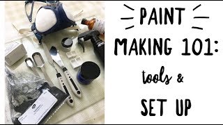 Paintmaking 101 Tools amp Set Up  How to make handmade watercolor paints [upl. by Nonnad]