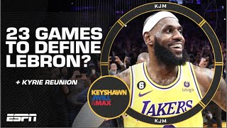 🍿 23 GAMES 🍿 How LeBrons comments could impact Kyrie’s move to the Lakers  KJM [upl. by Eiliah19]