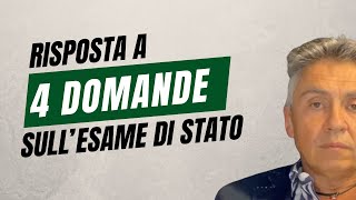 Risposta a 4 domande sullEsame di Stato [upl. by Marina]